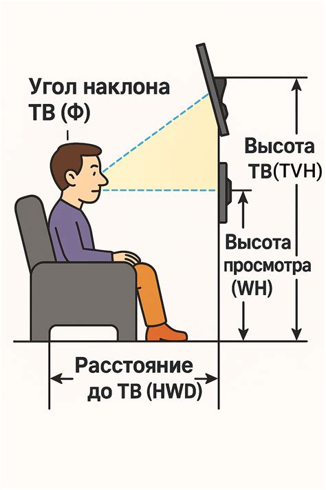 На какой высоте повесить телевизор на стену: калькулятор и простая формула