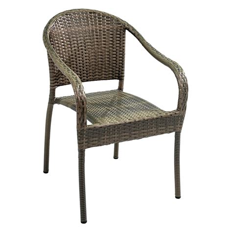 Wicker Patio Dining Chair Brown Fairview | At Home