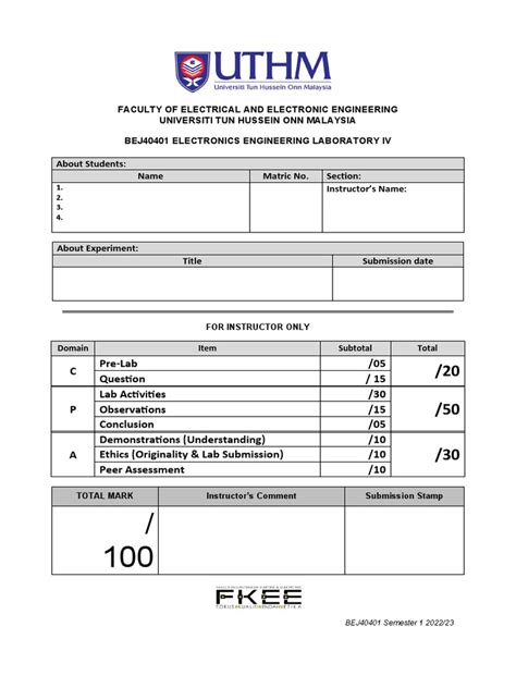 Report Checklist Form for Computer Lab 的图像结果