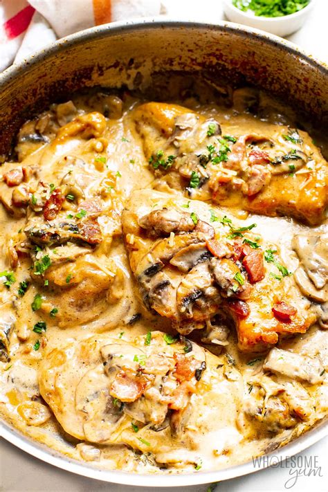 Creamy Mushroom Chicken (20-Minute Dinner!) - Wholesome Yum