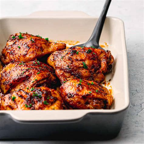 Baked Honey Mustard Chicken Thighs - Posh Journal