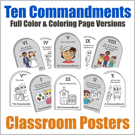 Ten Commandments Coloring Pages For Children [2025]