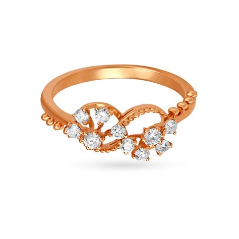 Infinity Floral Diamond Finger Ring
