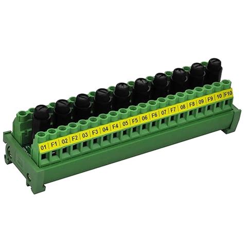 OONO DIN Rail Mount 20 Position Screw Terminal Block Distribution ...