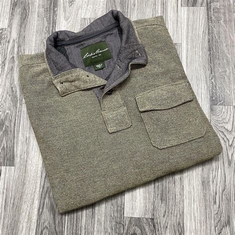 Eddie Bauer Men's Tan Polo-shirts | Depop