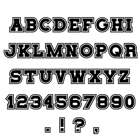 Font alphabet vector letters numbers punctuation marks | Premium Vector