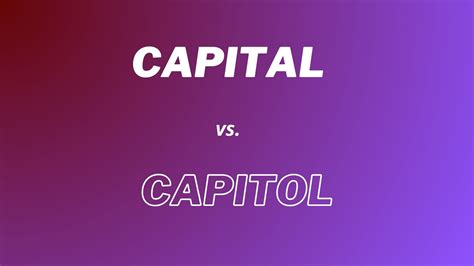 Capital vs. Capitol | Teach English with Confidence