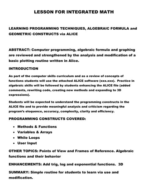 Image result for Integrated Math Program