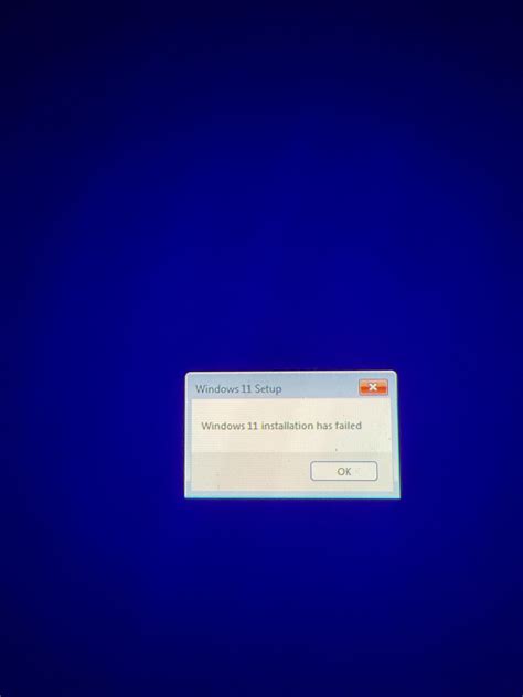 Windows 11 Installation Failed