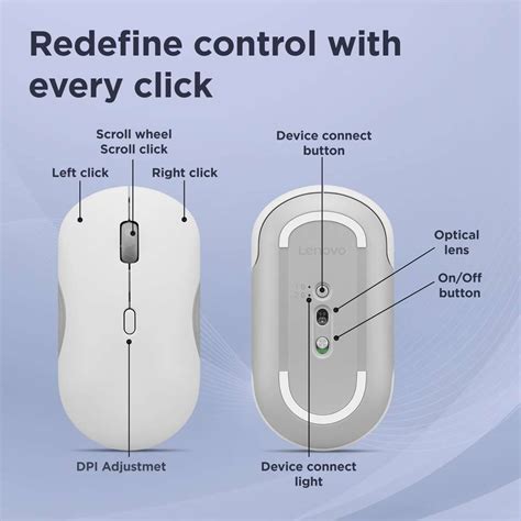 Lenovo 350 Wireless Ambidextrous Optical Mouse Bluetooth Silent ...