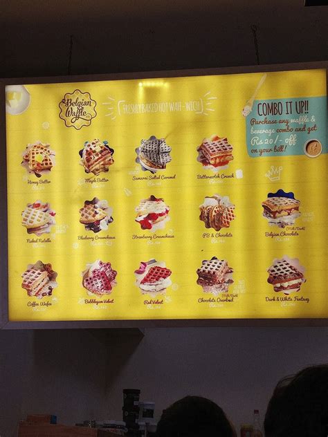 Menu at The Belgian Waffle Co, Surat, Vesu Main Road