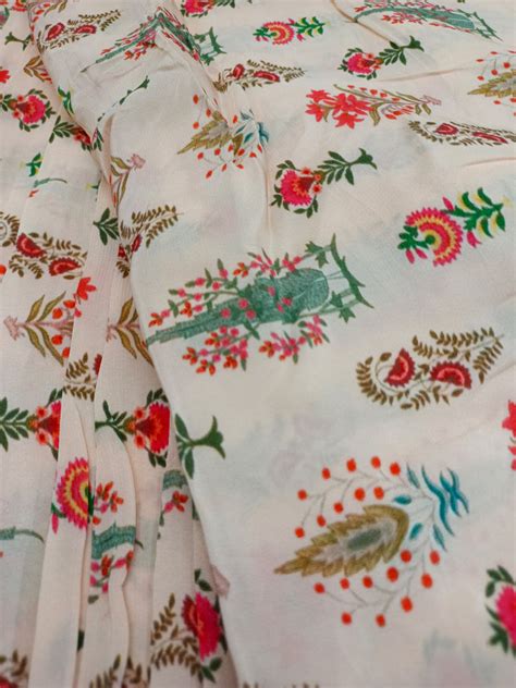 Digital Printed Crepe Fabric – Essence of India