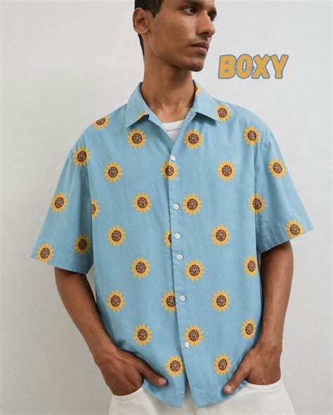 Blue Boxy Shirt – London Prints