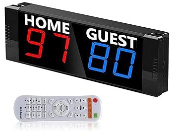 BTBSIGN Score Keeper Portable Led Digital Electronic Scoreboard with ...