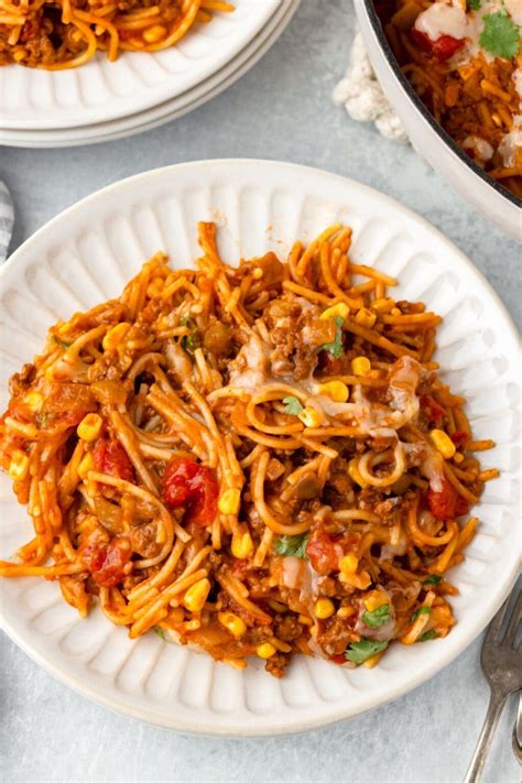 Mexican Spaghetti Recipe - Little Chef Within