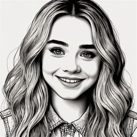 Drawing 01 of Sabrina Carpenter coloring page