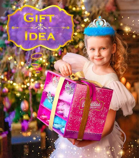 Buy Princess Dress Up Shoes Princess Dresses for Girls, BIBUTY Dress Up ...