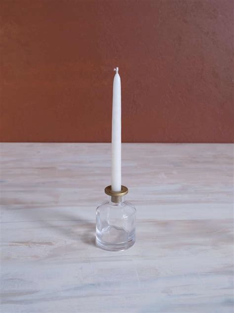Skinny Taper Glass Candle Holder - Medium - Be Made