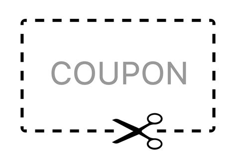 Coupon Cutout Template with Scissors 40557444 Vector Art at Vecteezy