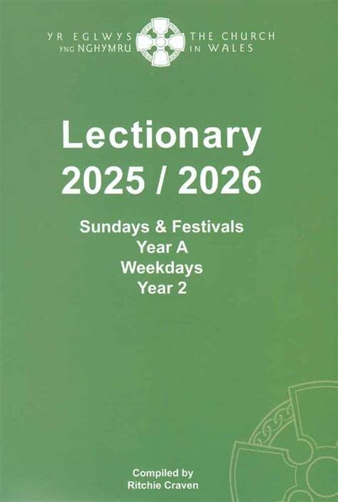 Church in Wales Lectionary 2025-26 (9781800997431) | Yr Eglwys yng ...