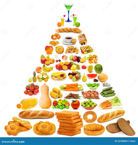 Food Pyramid - Lots of Items Stock Photo - Image of grain, isolated ...
