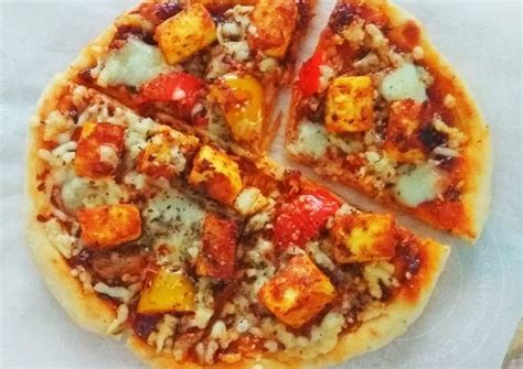 Tawa Paneer Tikka Pizza Recipe by Rekha Unni - Cookpad