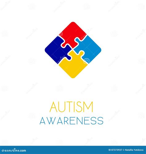 Autism Awareness Puzzle Elements Concept Stock Vector - Illustration of ...