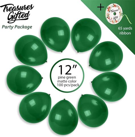 Buy Treasures Gifted Matte Pine Green Balloons - Dark Green Balloons ...