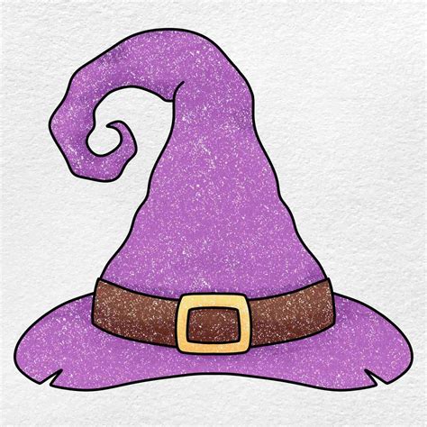 How to Draw a Witch Hat - HelloArtsy