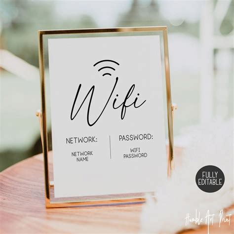 Wifi Password Sign