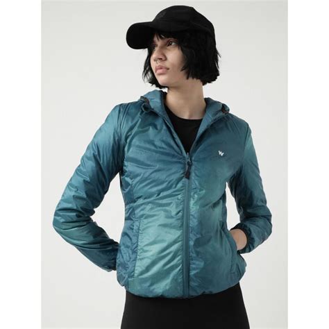 Buy Wildcraft Blue Women's Printed Rev Down Jacket Online