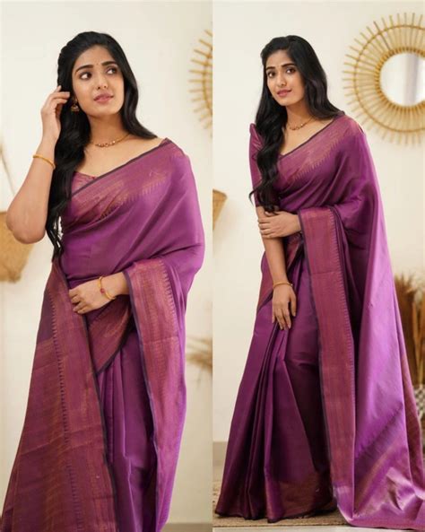 Beautiful Kanjeevaram Silk Jacquard Saree With Rich Pallu