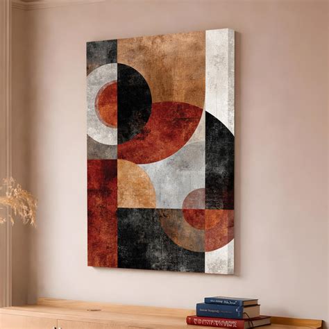 Modern Abstract Stretched Canvas Painting For Living Room | Multicolor ...