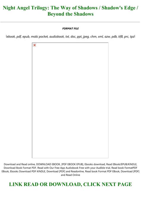 Read Book [PDF] Night Angel Trilogy: The Way of Shadows / Shadow's Edge ...