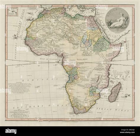 Africa by DELAROCHETTE / FADEN. Pre-colonial tribes & kingdoms 1803 old map Stock Photo - Alamy