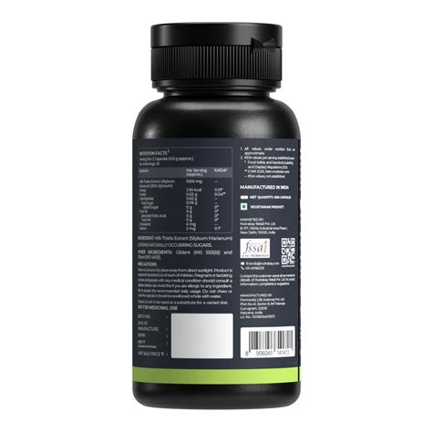 Buy NUTRABAY WELLNESS MILK THISTLE EXTRACT (80% SILYMARIN MARIANUM ...