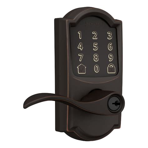 Schlage Encode Lever Camelot-Accent Aged Bronze Smart Lock Electronic ...