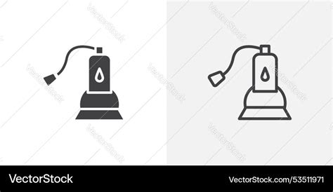 Sump pumpline in thin line black color flat Vector Image