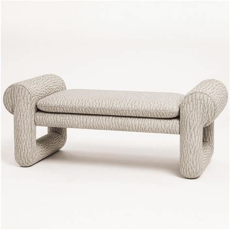 Sora Bench – Elegant Fully Upholstered Bench with Organic Curves For ...