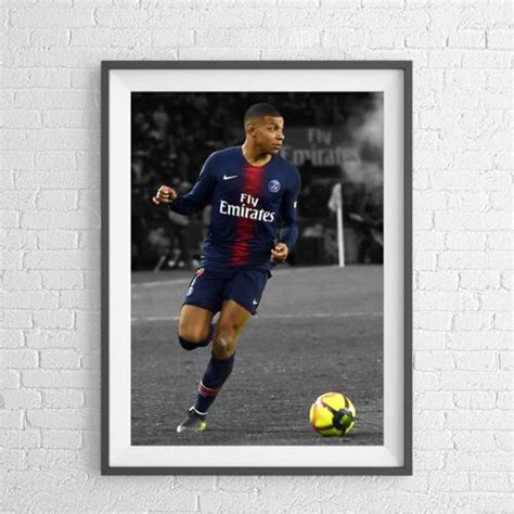 Kylian Mbappe - PSG Soccer Football Poster Picture | Ubuy India