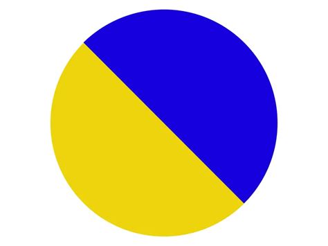 Half Yellow Half Blue Circle Shape Logo Template Vector Files Download ...