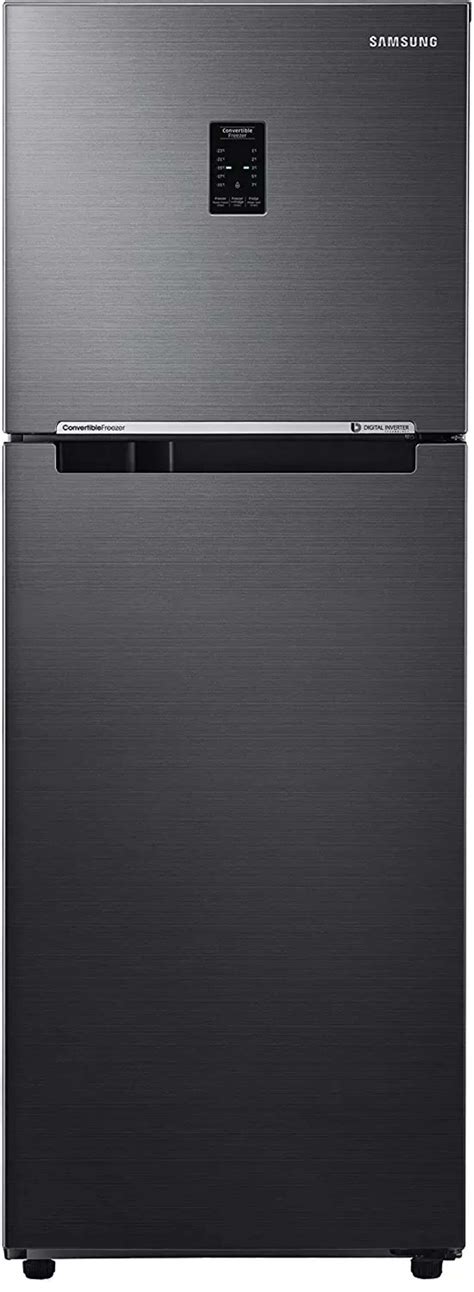 Samsung 253 L 3 Star Frost Free Refrigerator (RT28K3753BS , Black Inox ...