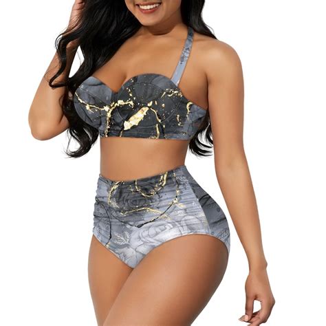 Yuyamidu Stretchy Bikinis for Women Size XL Tummy Control Bathing Suit ...