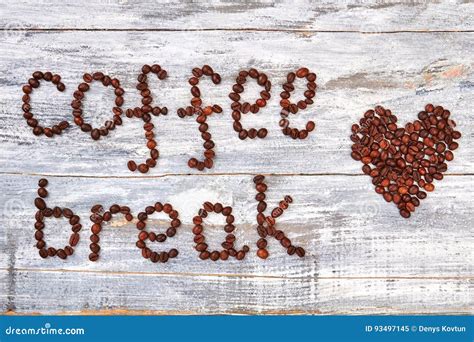 Coffee Break and Coffee Heart. Stock Image - Image of ingredient ...