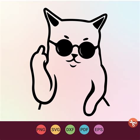 Cat Middle Finger Svg Middle Finger Svg Funny Cat Svg - Etsy Sweden