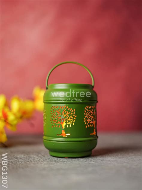 Tree Designed Cylindrical Votive with Handle - WBG1307 – Wedtree