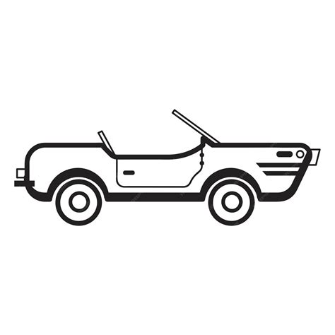 Illustration de voiture décapotable dessinée à la main | Vecteur Gratuite