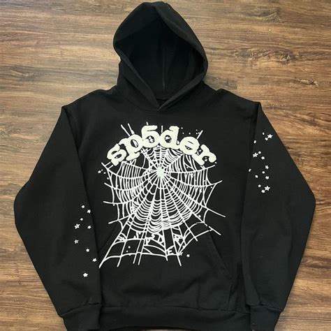 Black spider hoodie (send offers) - Depop