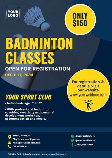 Badminton Training Program Poster 的图像结果