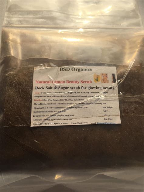 Buy BSD Organics Lemon face & body scrub with virgin coconut oil - 200 ...